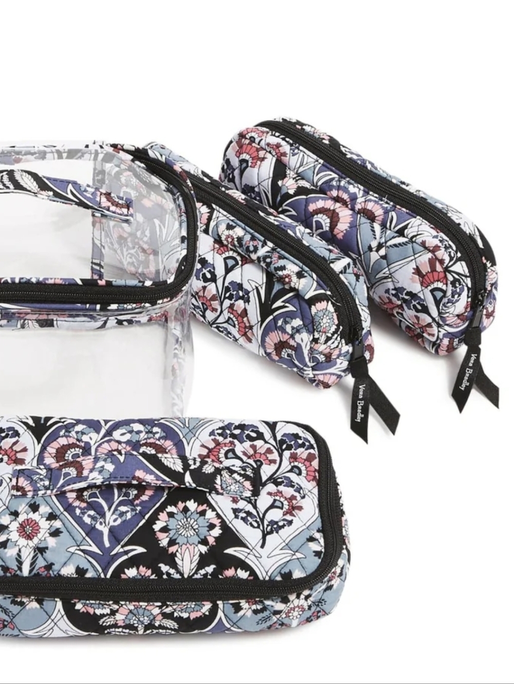 Vera Bradley 4pc Cosmetics Organizer Set In Ornate Blooms NWT - Picture 6 of 14
